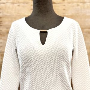 Calvin Klein white 3/4 length sleeve blouse. XSmall.